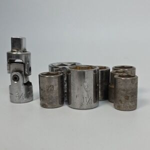 Used Various 6 Point Shallow Sockets Assorted‎ Sizes *See Pics For List #981